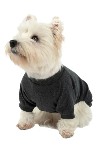 Leveret Dog Cotton Solid Matching Family Pajamas In Black