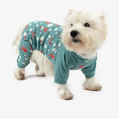 Leveret Dogs Fish Bowl Pajamas In Green
