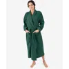 Leveret Flannel Robe, 100% Cotton In Green