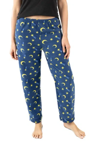 Leveret Fleece Holiday Pajama Pants In Blue