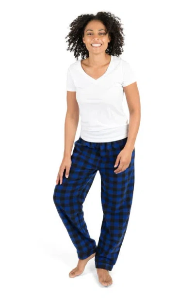Leveret Fleece Holiday Pajama Pants In Blue