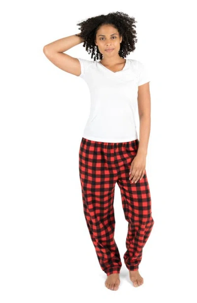 Leveret Fleece Holiday Pajama Pants In Multi