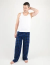 Leveret Fleece Printed Holiday Pajama Pants In Blue