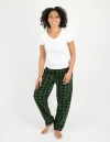 Leveret Fleece Printed Holiday Pajama Pants In Green