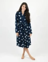 Leveret Fleece Robe In Blue