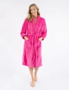 Leveret Womens Fleece Robe In Pink