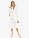 Leveret Womens Fleece Robe In White