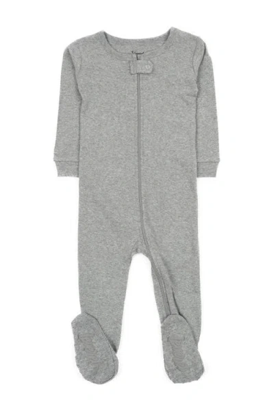 Leveret Babies'  Footed Cotton Pajamas Matching Family Coordinated Solid Colors In Gray