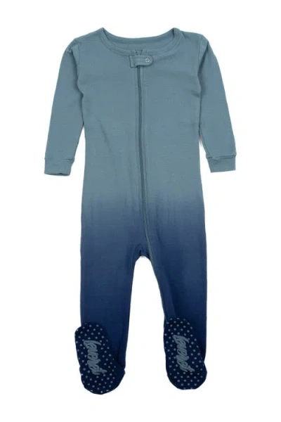 Leveret Babies'  Footed Cotton Pajamas Matching Family Coordinated Tie Dye Prints In Blue