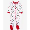 Leveret Footed Printed Cotton Pajamas, Animal, Holiday & Fun Prints In White