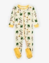 Leveret Footed Printed Cotton Pajamas, Animal, Holiday & Fun Prints In Yellow