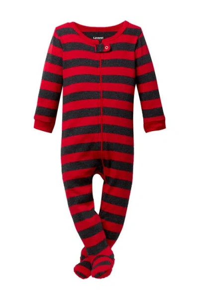 Leveret Babies'  Footed Printed Cotton Pajamas, Solids, Stripes & Tie Dye In Multi