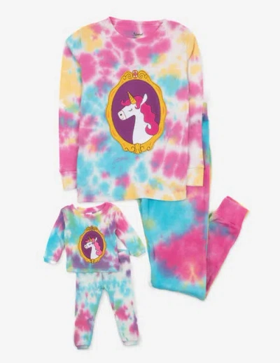 Leveret Kids'  Girls 2-pc. Cotton Pajamas With Matching Doll Accessory In Multi