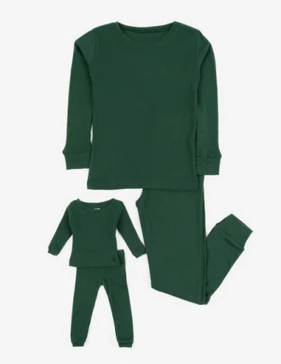 Leveret Kids'  Girls 2-pc. Cotton Pajamas With Matching Doll Accessory In Green