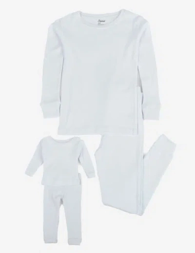 Leveret Kids'  Girls 2-pc. Cotton Pajamas With Matching Doll Accessory In Blue