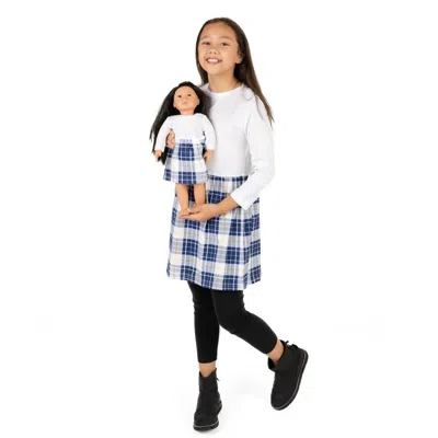 Leveret Kids' Girls And Matching Doll Skirt Dress In White