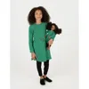 Leveret Girls Bow Tie Dress With Matching Doll Dress In Green