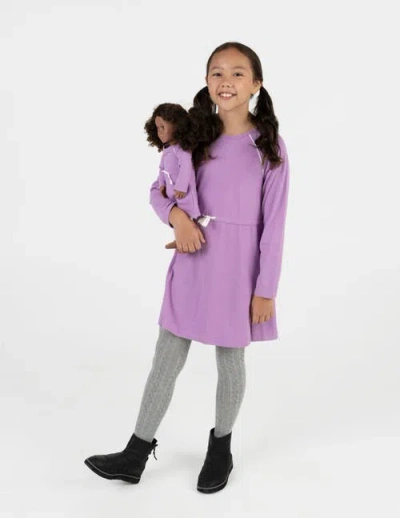 Leveret Kids'  Girls Bow Tie Dress With Matching Doll Dress In Pink