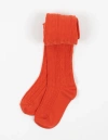 Leveret Kids'  Girls Cable Knit Tights, Cotton Blend In Red