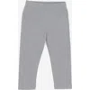 Leveret Girls Cotton Leggings, Solid Colors In Gray