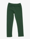 Leveret Kids'  Girls Cotton Leggings, Solid Colors In Green
