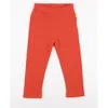 Leveret Girls Cotton Leggings, Solid Colors In Orange