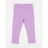 Leveret Girls Cotton Leggings, Solid Colors In Purple