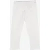 Leveret Girls Cotton Leggings, Solid Colors In White
