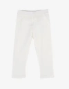 Leveret Girls Cotton Leggings, Solid Colors In White