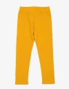 Leveret Kids'  Girls Cotton Leggings, Solid Colors In Yellow