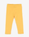 Leveret Girls Cotton Leggings, Solid Colors In Yellow