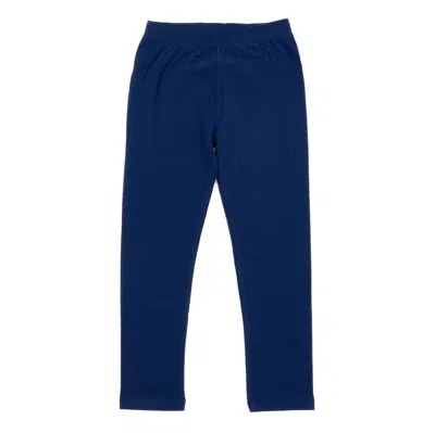 Leveret Kids' Girls Legging Boho Solid Color In Blue