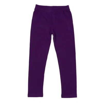Leveret Kids' Girls Legging Boho Solid Color In Purple