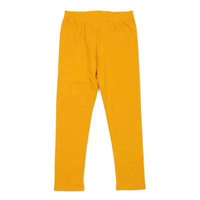 Leveret Kids' Girls Legging Boho Solid Color In Yellow