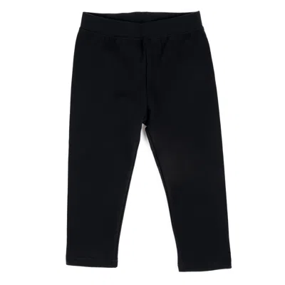 Leveret Kids' Girls Legging Neutral Solid Color In Black