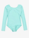 Leveret Kids'  Girls Long Sleeve Leotard In Blue