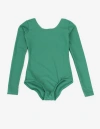 Leveret Girls Long Sleeve Leotard In Green