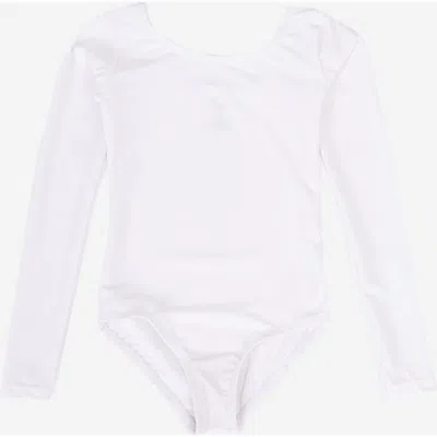 Leveret Kids'  Girls Long Sleeve Leotard In White