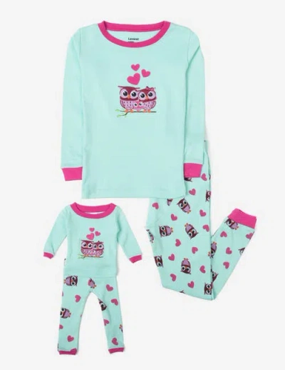 Leveret Kids'  Girls Matching Doll Printed Cotton Pajamas, Animal & Seasonal Prints In Multi