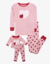 Leveret Girls Matching Doll Printed Cotton Pajamas, Animal & Seasonal Prints In Pink