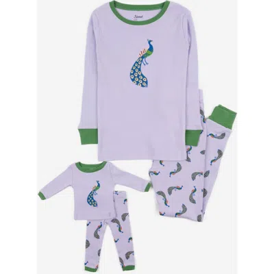 Leveret Kids'  Girls Matching Doll Printed Cotton Pajamas, Fantasy & Character Prints In Green