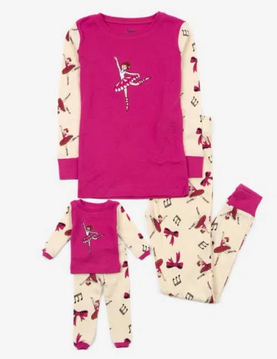 Leveret Kids'  Girls Matching Doll Printed Cotton Pajamas, Fantasy & Character Prints In Multi