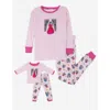 Leveret Girls Matching Doll Printed Cotton Pajamas, Fantasy & Character Prints In Pink