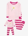 Leveret Girls Matching Doll Printed Cotton Pajamas, Fantasy & Character Prints In Pink
