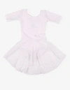 Leveret Girls Short Sleeve Skirted Leotard In White