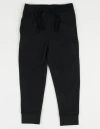 Leveret Kids 100% Cotton Lightweight Jogger Pants In Black