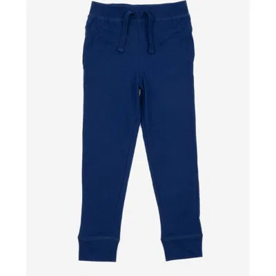 Leveret Kids 100% Cotton Lightweight Jogger Pants In Blue