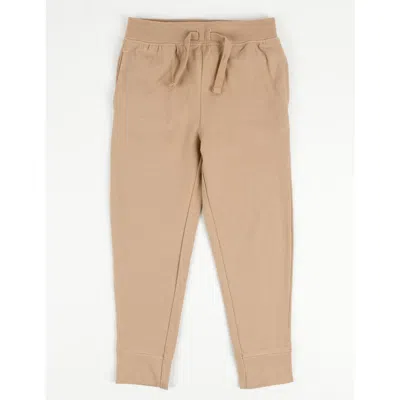 Leveret Kids 100% Cotton Lightweight Jogger Pants In Brown