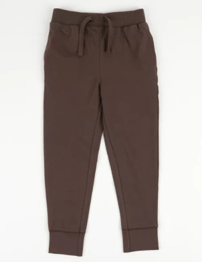 Leveret Kids 100% Cotton Lightweight Jogger Pants In Brown