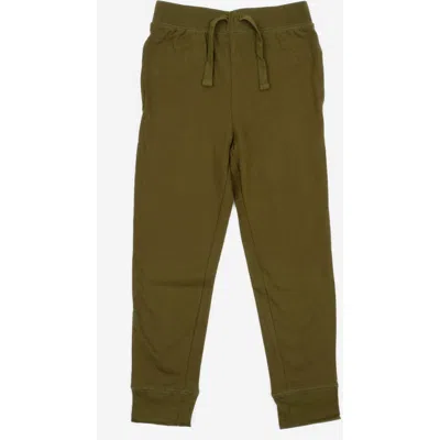 Leveret Kids 100% Cotton Lightweight Jogger Pants In Green